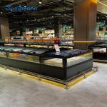 Supermarket Commercial Display Cabinet Freezer 820L With Refrigeration Unit for sale