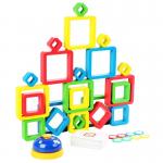 Wooden Intelligence Color Square Box Kindergarten Learning Toys Assembly Blocks for sale