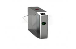 China Double direction waist high turnstiles , clear acrylic automatic flap barrier pedestrian flow control supplier