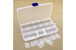 China 15 Grid Plastic Storage Box Removable Divider Black Lock Organizer supplier