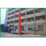 One Legged Air Dancer Commerical Red Sky Air Dancer , Inflatable 4M Costume Dancing Man for sale