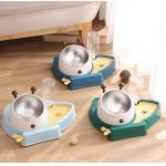 Automatic Cat Dry Food Dispenser ABS Raised Dog Bowls With Microchip