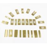 Golden 92pcs Brass Interlocking Stencils Kit Advertise Printing for sale