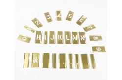 China Factory Outdoor Yellow Brass Interlocking Stencils 1.5inch Character Height supplier