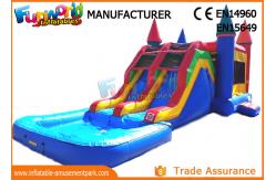 China Customized Inflatable Bouncy Castle With Water Slide TUV ROHS EN71 supplier