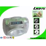 USB Charging Miners Helmet Light IP68 13000lux PC Material With OLED Screen for sale