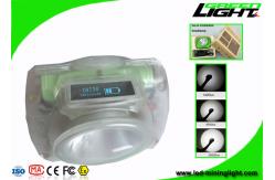 China USB Charging Miners Helmet Light IP68 13000lux PC Material With OLED Screen supplier