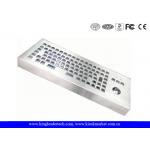 Desktop 86 Keys Stainless Steel Keyboard With Trackball FCC Brushed