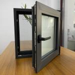 Customized Size Commercial Aluminum Casement Windows Black Aluminum Crank Out Windows for sale
