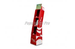 China Recycled Floor Standing Display Units Red Stylish Cardboard Book Display Stand supplier