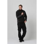 Hidden Zipper Cold Weather Workwear , Mens Black Soft Shell Jacket for sale