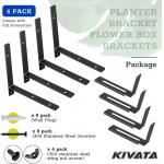 Flexible Flower Box Holder for Holding Different Flower Boxes Planter Box Brackets