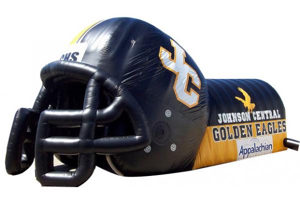 Customized inflatable mascot football tunnel/inflatable helmet without tunnel