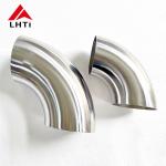 45 90 Degree Alloy Titanium Elbow Pipe Fittings ASTM B363 WPT2 ASME B36.19 for sale