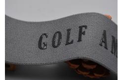 China 45mm Custom Garments Cotton Elastic Band With Shiny Silicone Logo supplier