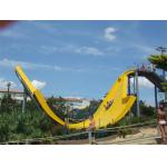 Banana Shape Water Park Slide Multicolour 12 Meters Pendulum Water Slide for sale