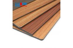 China 3mm Wooden Aluminum Composite Panel  PE 0.3mm ACP Sheet Fireproof 3D Gloss supplier