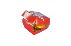 China Customized fast food box hamburger box eco-friendly and biodegradable white cardboard packaging supplier