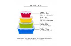 China OEM Microwave Safe 1200ML Collapsible Foldable Lunch Box supplier