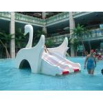 Swan Kids Water Slide Fiberglass Pool Slide Splash Pad Customized for sale