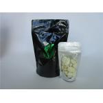 Stand Up Customized Canabis Bags With Clear Window / Gummy Zipper Sachet Tear Notch for sale