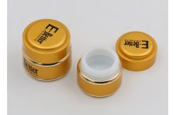 China 15ml / 20ml Ceramic Cosmetic Jars Silk Screen Printing For Face Cream supplier