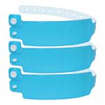 Custom Disposable Wristband Plastic Vinyl PVC Neon Fluorescent Color Waterproof Event Party Gift Wristband for sale