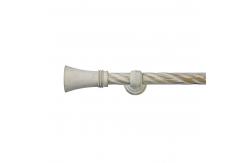 China 3D Pattern Curtain Rod Finials White Sweep Gold Curtain Rod Set supplier