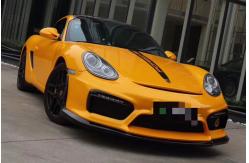 China Air Release Gloss Yellow Metallic Car Wrap Film Slidable Anti UV supplier