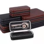 Oem/Odm Small Zipper Luxury Watch Box Leather Material For Men for sale