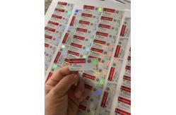 China Semaglutide 1mg Small Vial Labels 5x2cm Hologram Laser Effect 2ml 3ml Vial Labels supplier
