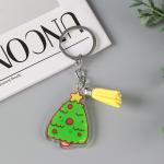 Christmas Festival Snowman Keychain Transparent Acrylic Key Ring with Custom Pattern