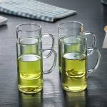 Lightweight Glass Coffee Travel Mugs , Clear Eco Friendly Reusable Coffee Cups