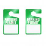 Green Parking Permit PVC Hang Tag Waterproof Durable Tag for Car for sale
