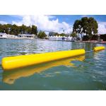Customize Floating 0.9mm PVC Yellow Inflatable Long Cylinder Buoy Tube For Water Park for sale