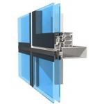 Powder Painted Aluminum Curtain Wall Profile Mill Finished with 6063-T5 for sale