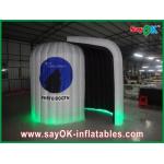 Event Booth Displays Black Inside Inflatable Rounded Photo Booth 3 X 2 X 2.3m With Led Lights for sale