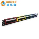 Cat6 24 Port UTP Toolless Modular Keystone Patch Panel 1U ROHS/CE Certified Model for sale
