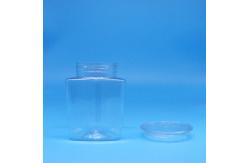 China Food Grade Cookie Food Candy Triangle Shape PET Plastic transparent Jar clear Lid supplier