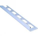 6063 6061 Aluminum Profile With Bending / Cutting , Silvery Anodized Floor Tile Trim for sale