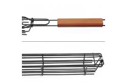 China Steak Potato Chips Kabob Shrimp Grilling Basket 48*6cm Nonstick supplier