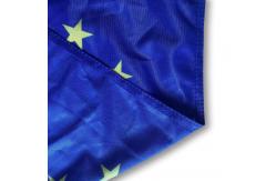 China 2x3 Foot European Union Flag Shinning Polyester Canvas Header and Rope Customized supplier