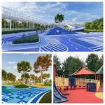 Customized Durable 1mm Thick EPDM Rubber Flooring Colorful Granules Kids Runway for sale