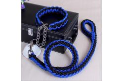 China Adjustable Eight Strand Woven Dog Collar Leash Explosion Proof Nylon Pet Leash supplier
