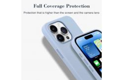China Soft Microfiber Lining Liquid Silicone Phone Case Strong Magnetic For IPhone supplier