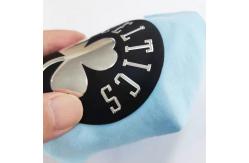 China Custom High Quality TPU Label Washable 3D Heat Transfer Badge on Garment supplier