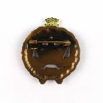 Autique Metal Custom Brass Badges With Safety Pin Spin casting / Printing Process