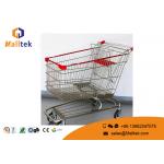 Large Supermarket Shopping Trolley American Type With Flat Tube Foot for sale