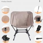 Square Structure Beach Fishing Moon Saucer Camping Chair Lightweight Iron Tube for sale