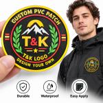 Custom Soft PVC Patches with 3D Raised Logo for Clothing Bags and Jackets for sale